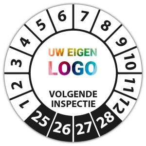 Keuringssticker volgende inspectie - Keuringsstickers op vel logo