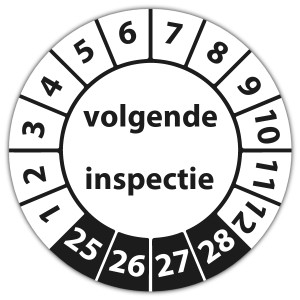 Keuringssticker volgende inspectie - Keuringsstickers op rol