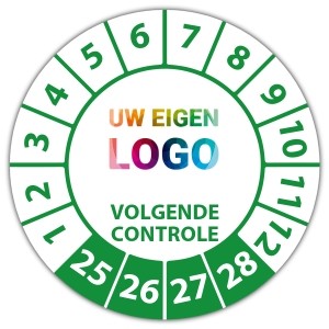 Keuringssticker volgende controle - Keuringsstickers op rol logo