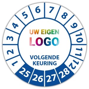 Keuringssticker volgende keuringsdatum - Keuringsstickers op rol logo