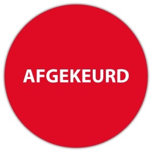 Keuringssticker afgekeurd (zonder datum) - Keuringsstickers op vel