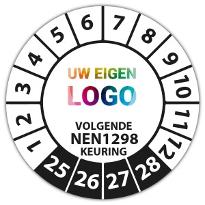 Keuringssticker volgende NEN 1298 keuring - Keuringsstickers NEN-normen logo