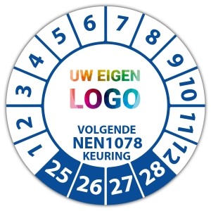 Keuringssticker volgende NEN 1078 keuring - Keuringsstickers NEN-normen logo