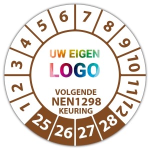 Keuringssticker volgende NEN 1298 keuring - Keuringsstickers op vel logo