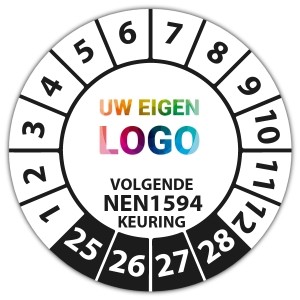 Keuringssticker volgende NEN 1594 keuring - Keuringsstickers NEN-normen logo