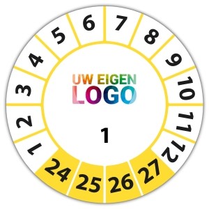 Keuringssticker genummerd met logo - Keuringsstickers IMO-kleurcodering