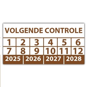 Keuringssticker volgende controle - Keuringsstickers op vel