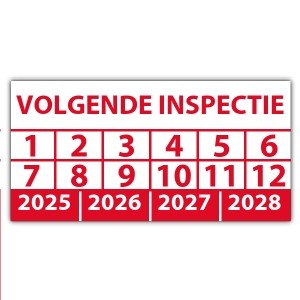 Keuringssticker volgende inspectie - Keuringsstickers rechthoek