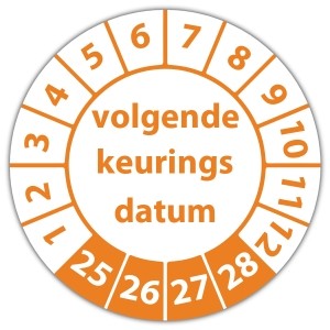 Keuringssticker Ultra Destructable volgende keuringsdatum - Keuringsstickers op rol