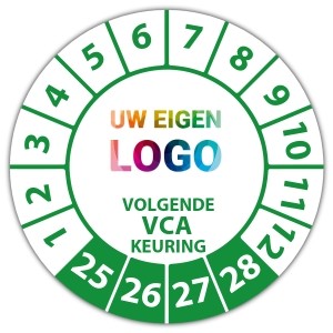 Keuringssticker Ultra Destructable volgende VCA keuring - Keuringsstickers op rol logo