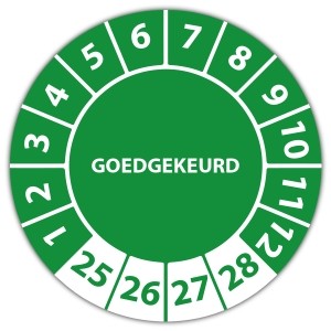 Keuringssticker Ultra Destructable goedgekeurd (met datum) - Goedgekeurd stickers