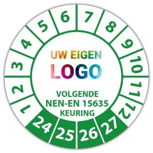 Keuringssticker volgende NEN-EN 15635 keuring -  logo