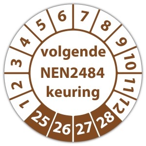 Keuringssticker Ultra Destructable volgende NEN 2484 keuring - Keuringsstickers op rol