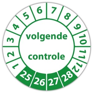 Keuringssticker Ultra Destructable volgende controle - Keuringsstickers op rol