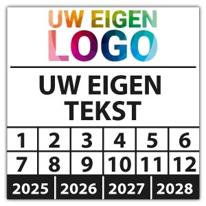 Keuringssticker Ultra Destructable met uw logo en tekst - CV ketel stickers