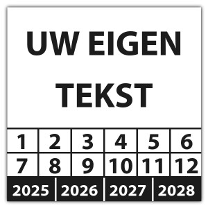 Keuringssticker Ultra Destructable met uw tekst - CV ketel stickers