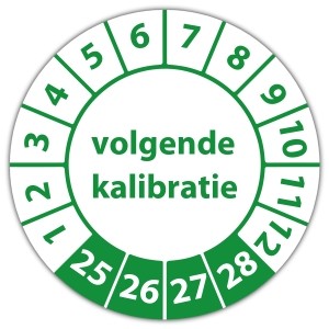 Keuringssticker volgende kalibratie - Keuringsstickers op rol