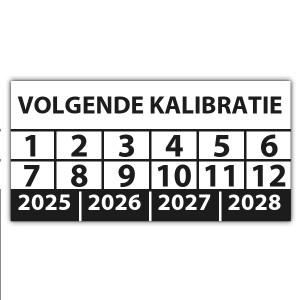 Keuringssticker volgende kalibratie - Keuringsstickers rechthoek