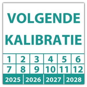 Keuringssticker volgende kalibratie - Keuringsstickers op rol