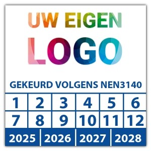 Keuringssticker gekeurd volgens NEN 3140 - Keuringsstickers op vel logo