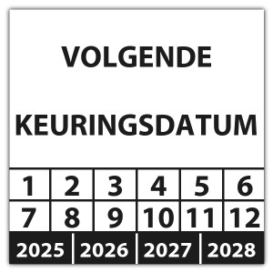 Keuringssticker volgende keuringsdatum - 