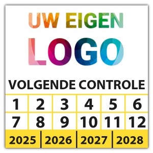 Keuringssticker volgende controle - Keuringsstickers IMO-kleurcodering logo