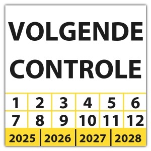 Keuringssticker volgende controle - Keuringsstickers IMO-kleurcodering