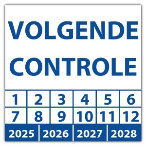 Keuringssticker volgende controle - Keuringsstickers op rol