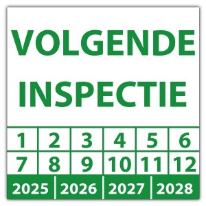 Keuringssticker volgende inspectie - Keuringsstickers op rol