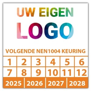 Keuringssticker volgende NEN 1004 keuring - Keuringsstickers op vel logo