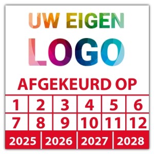 Keuringssticker afgekeurd op - Keuringsstickers op rol logo