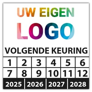 Keuringssticker volgende keuring - Keuringsstickers op rol logo