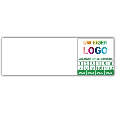 Kabelkeuringssticker volgende NEN 3140 keuring - Kabelkeuringsstickers logo