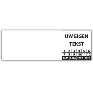 Kabelkeuringssticker "met uw tekst"