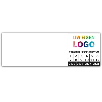 Kabelkeuringssticker volgende keuringsdatum - Kabelkeuringsstickers logo