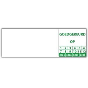 Kabelkeuringssticker "goed gekeurd op"