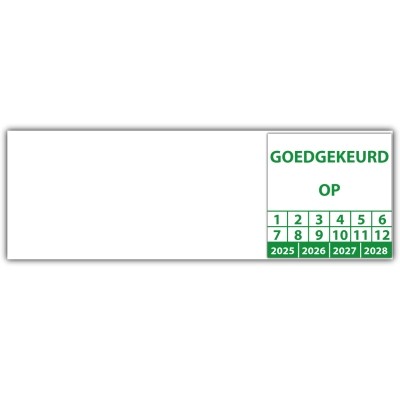 Kabelkeuringssticker goed gekeurd op - Kabelkeuringsstickers