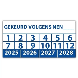 Keuringssticker gekeurd volgens NEN-norm (eigen invoer) - Keuringsstickers NEN-normen