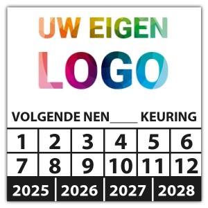 Keuringssticker volgende NEN-norm keuring (eigen invoer) - Keuringsstickers NEN-normen logo