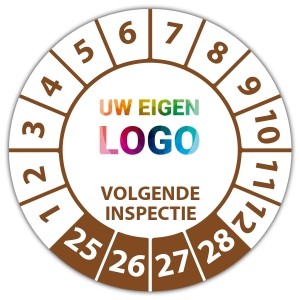 Keuringssticker volgende inspectie - Keuringsstickers op vel logo