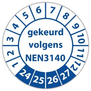 Keuringssticker gekeurd volgens NEN 3140 - Gereedschapsstickers