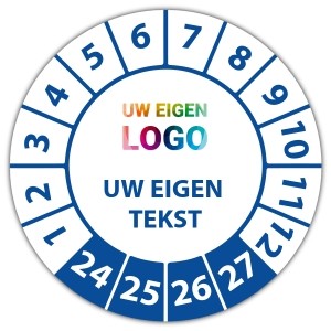 Keuringssticker met uw logo en tekst - Gereedschapsstickers